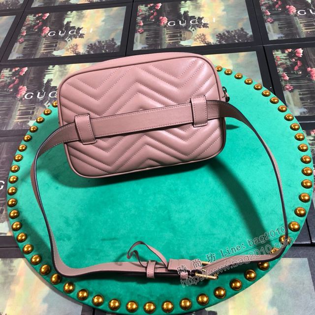 Gucci包 古馳女包 523380紅色 Marmont系列腰包 多功能胸包 Gucci手包 Gucci單肩包  gudj1158